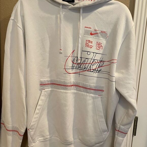 Nike Story of the Swoosh White Mens Hoodie M - Picture 3 of 16